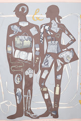 Hermès Silk Monsieur Et Madame 90 Scarf