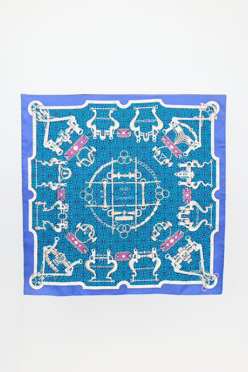 Hermès Silk Mors Et Gourmettes 90 Scarf