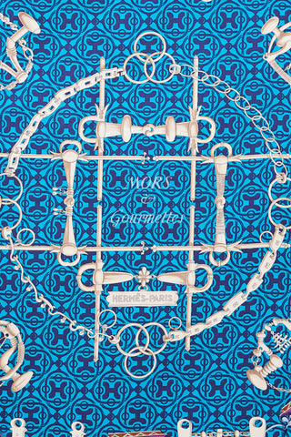 Hermès Silk Mors Et Gourmettes 90 Scarf