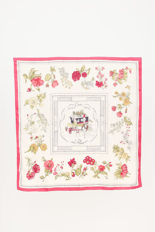 Hermès Silk Quai Aux Fleurs 90 Scarf