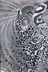Hermès Silk & Cashmere Jaguar Quetzal 140 Scarf