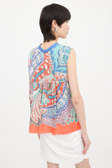 Hermès Silk Le Jardin De La Maharani Top