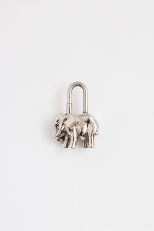 Hermès 1997 Palladium Cadena Lock Charm