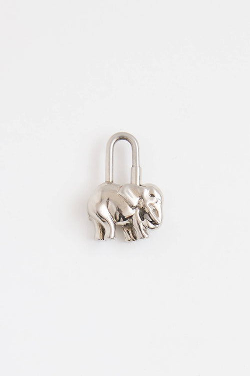 Hermès 1997 Palladium Cadena Lock Charm