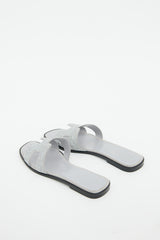 Hermès Silver Glitter Oran Sandal