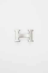 Hermès Silver H Logo Belt Buckle