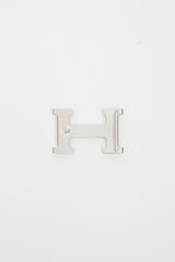 Hermès Silver H Logo Belt Buckle