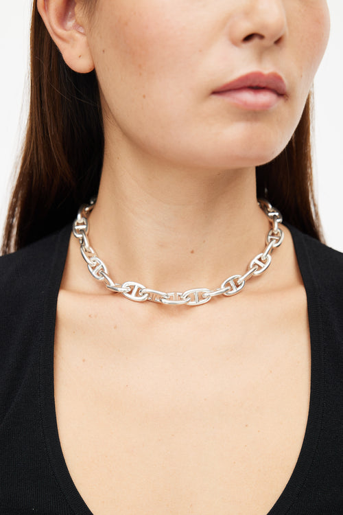 Hermès Silver Large Chaine D'Ancre Necklace