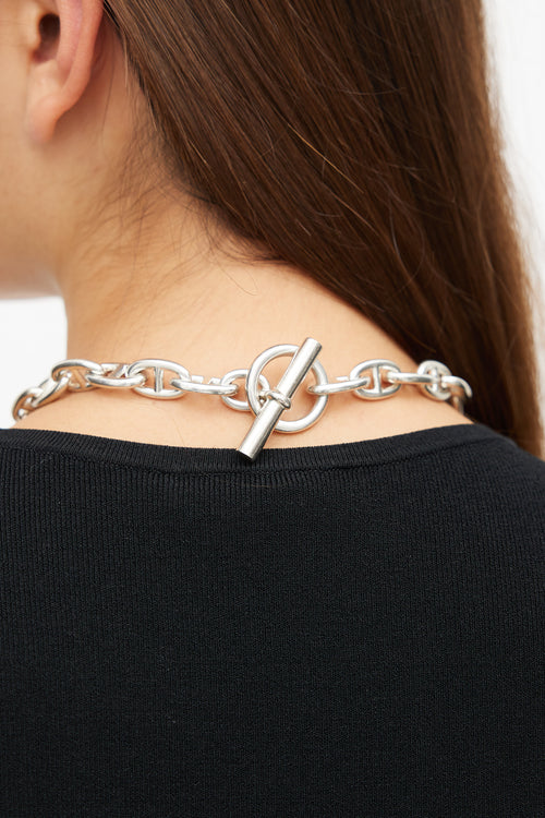 Hermès Silver Large Chaine D'Ancre Necklace