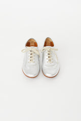 Hermès Silver Perforated H Sneaker