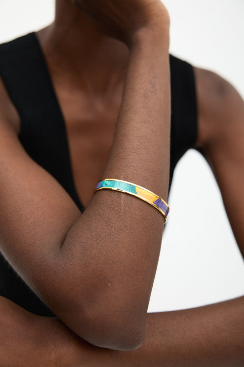 Hermès Enamel Les Perroquets Bangle