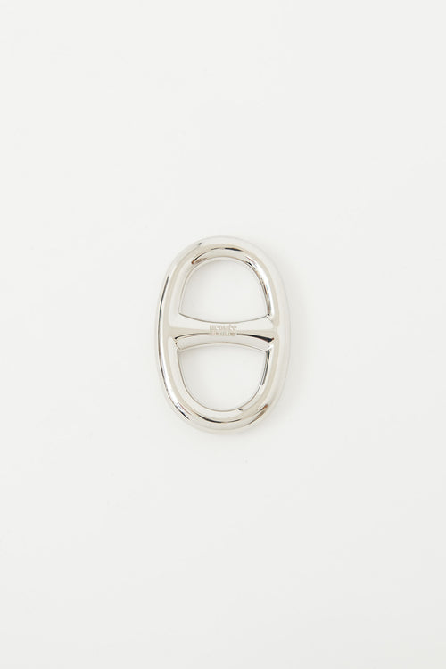 Hermès Silver Chaine D'Ancre Scarf 90 Ring