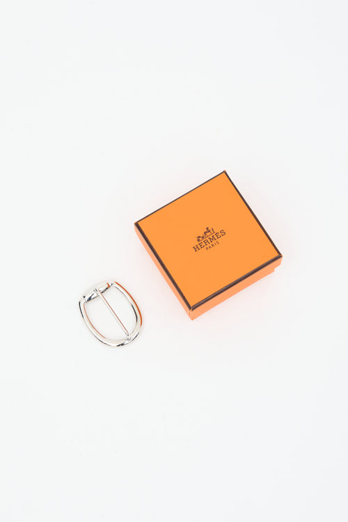 Hermès Sterling Silver Scarf Buckle Ring