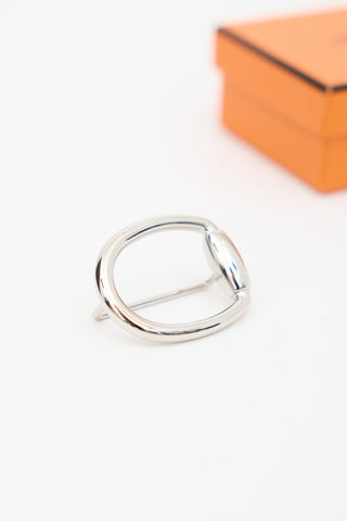 Hermès Sterling Silver Scarf Buckle Ring