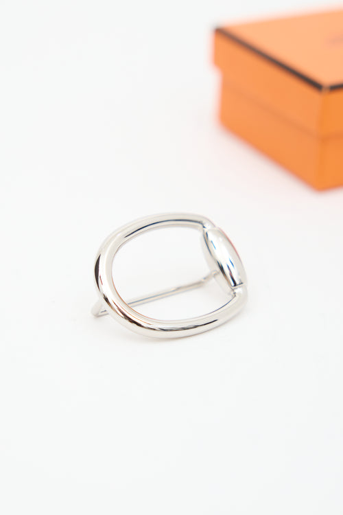Hermès Sterling Silver Scarf Buckle Ring