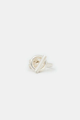 Hermès Sterling Silver Small Croisette Ring