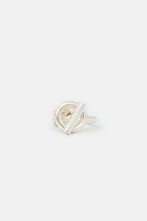 Hermès Sterling Silver Small Croisette Ring