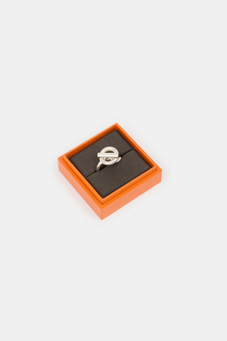 Hermès Sterling Silver Small Croisette Ring