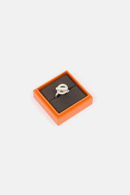 Hermès Sterling Silver Small Croisette Ring