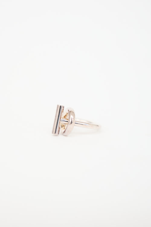 Hermès Sterling Silver Echappee Ring