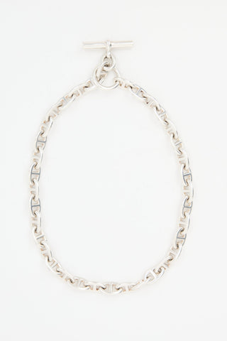 Hermès Sterling Silver Large Chain D'Ancre Necklace
