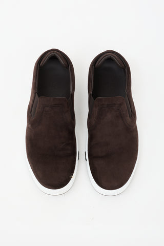 Hermès Suede Lucky Slip On Sneaker
