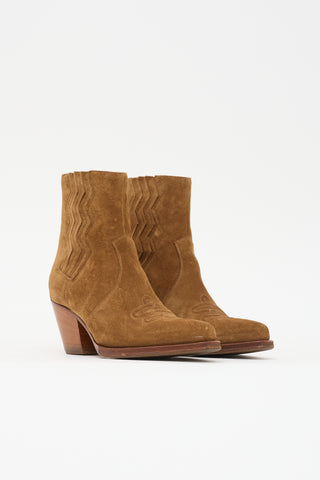 Hermès Suede Vegas Ankle Boot