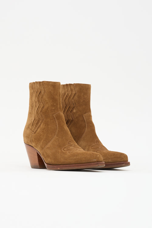 Hermès Suede Vegas Ankle Boot