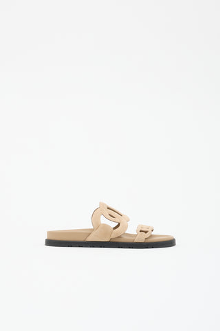 Hermès Suede Extra Sandal