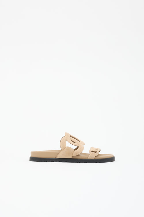 Hermès Suede Extra Sandal
