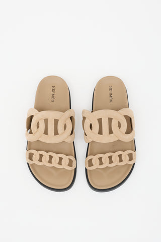 Hermès Suede Extra Sandal