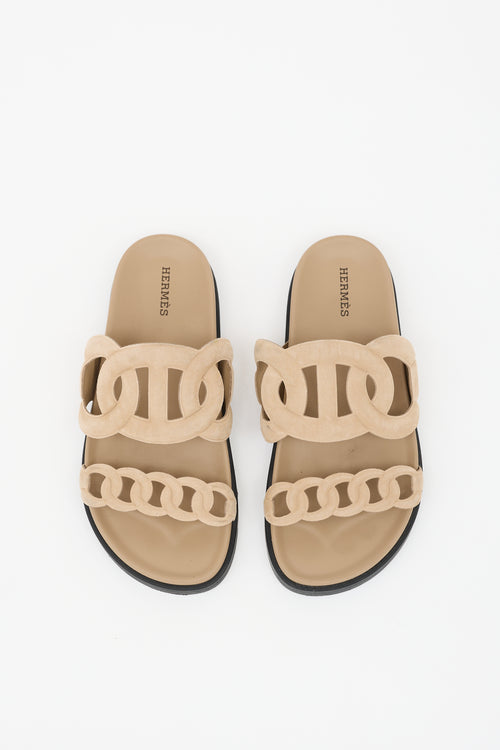 Hermès Suede Extra Sandal