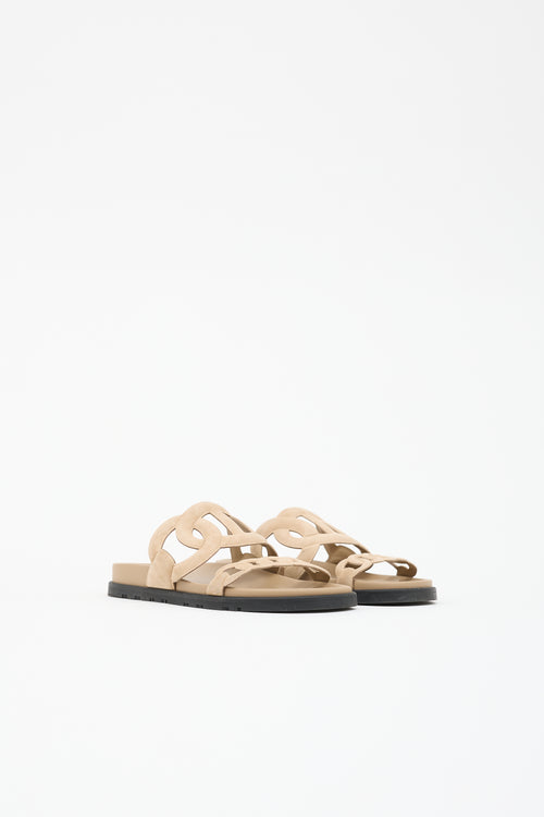 Hermès Suede Extra Sandal
