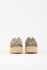 Hermès Suede Eze 30 Platform Sandal