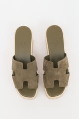 Hermès Suede Eze 30 Platform Sandal