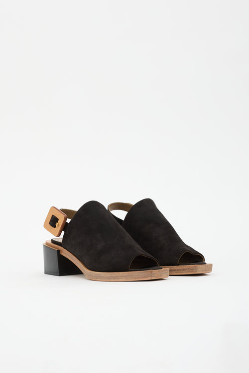 Hermès Suede Slingback Heel