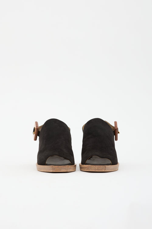 Hermès Suede Slingback Heel