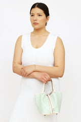 Hermès 2022 Limited Edition Nata & Vert Swift Lucky Daisy Picotin Lock 18 Bag