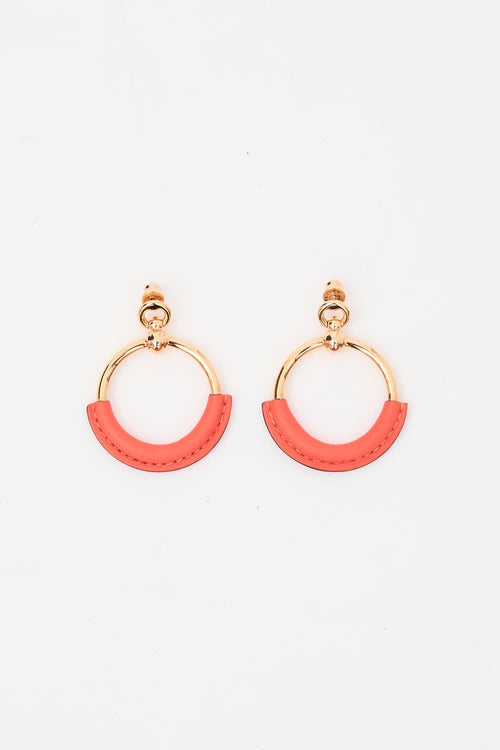 Hermès Swift Leather Loop Earrings