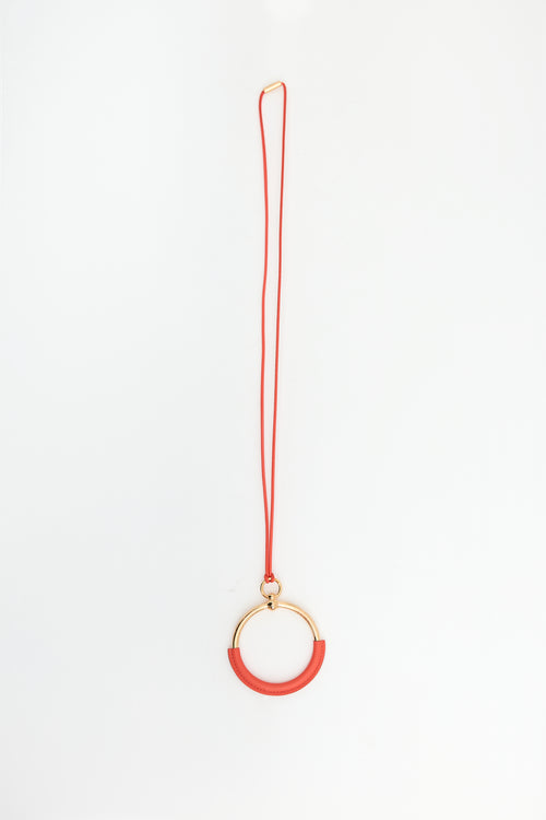 Hermès Swift Leather Loop Pendant Necklace
