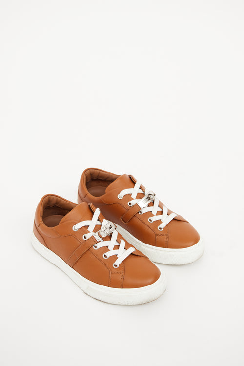 Hermès Tan Leather Day Low Top Sneaker