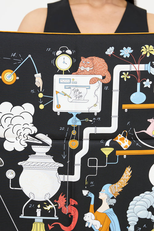 Hermès Silk Tea for Two Scarf