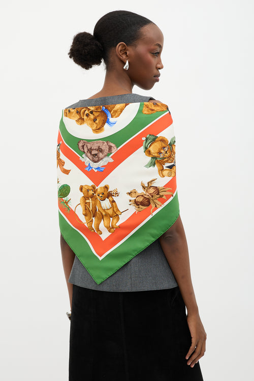 Hermès Silk Confidents Des Coeurs 90 Scarf