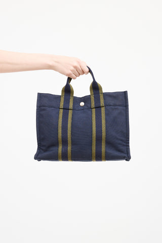 Hermès Toile Herline Fourre Tout Bag