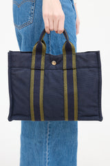 Hermès Toile Herline Fourre Tout Bag