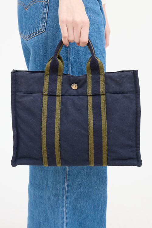 Hermès Toile Herline Fourre Tout Bag