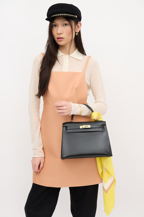 Hermès Vintage Noir Box Kelly Sellier 28 Bag