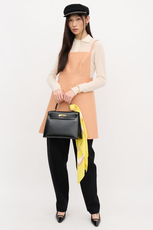 Hermès Vintage Noir Box Kelly Sellier 28 Bag