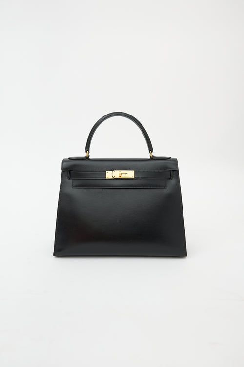 Hermès Vintage Noir Box Kelly Sellier 28 Bag