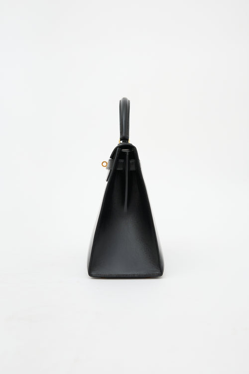 Hermès Vintage Noir Box Kelly Sellier 28 Bag